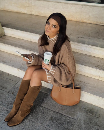 Line Patchwork Turtleneck Sweater For Women Fashion Loose Long Sleeve Knitwear Tops Autumn Winter Chic Lady Pullover
